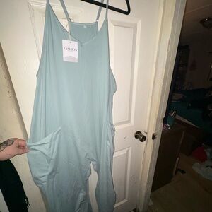 Light Blue Sleeveless Jumpsuit
